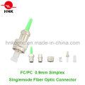 FC APC 0.9mm Simplex Singlemode Conector de fibra óptica